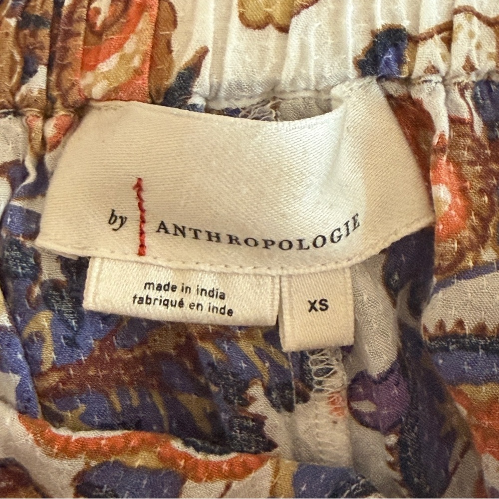 By Anthropologie Floral Lounge Pajama Pants Comfy Boho Hippie Festival Size XS - Picture 6 of 9